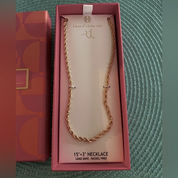 House of Harlow Gold Rope Necklace New in box - Picture 3 of 3